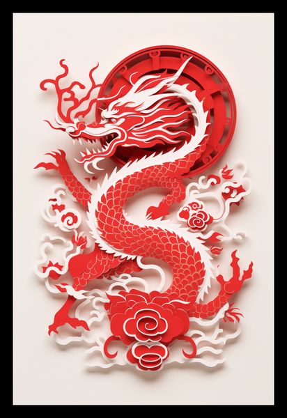 Plakat 20x30cm Czerwony Smok zdjęcie 2