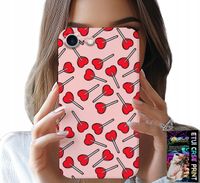 ETUI DO IPHONE SE / SE2 - KOBIECE, MODNE WZORY LIZAKI W SERCA CASE