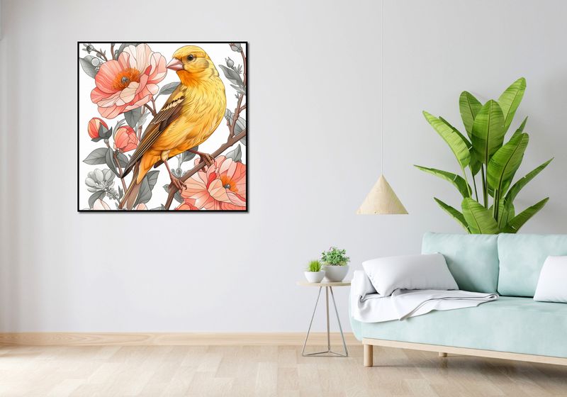 Plakat 100x100cm Wiosenny Śpiewaczek zdjęcie 4