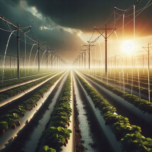 ZESTAW LINIA kroplująca Z KOMPENSACJĄ wąż ogrodu NAWODNIENIE 100M SET4 na Arena.pl