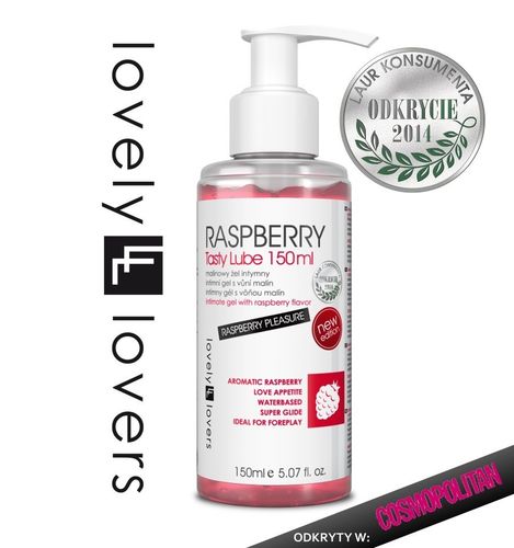 raspberry tasty lube lubrykant jadalny 150 ml lovely lovers na Arena.pl