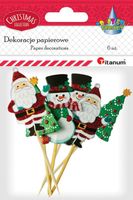 dekoracje papierowe na piku świąteczne 6 szt titanum