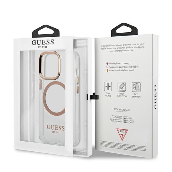 Etui Guess do iPhone 13 Pro Max, Złoty, MagSafe zdjęcie 8