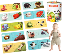 Puzzle Zestaw Zwierzątka Jedzenie Układanki Wzory 12992