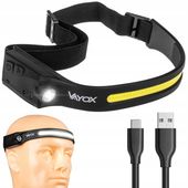 LATARKA CZOŁOWA CZOŁÓWKA AKUMULATOROWA PASEK LED SILIKONOWA USB-C IPX