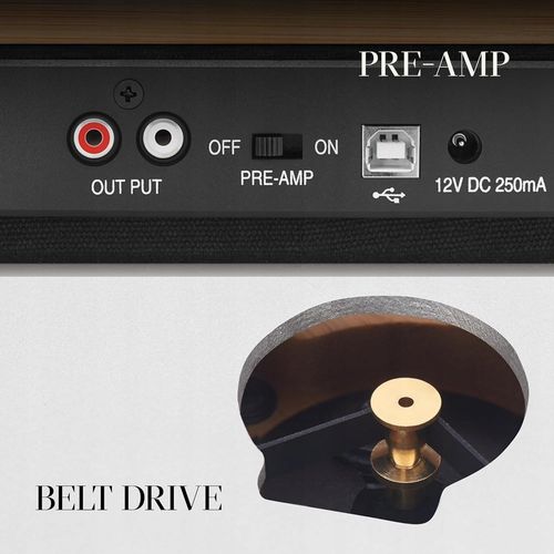 Gramofon House Of Marley Stir It Up Brązowy USB RCA 33-45 RPM, Anti-Skating na Arena.pl