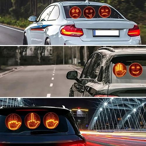 SYGNALIZATOR GESTÓW LED DO SAMOCHODU 8 GESTÓW ŚRODKOWY PALEC ! EMOTKI PILOT na Arena.pl