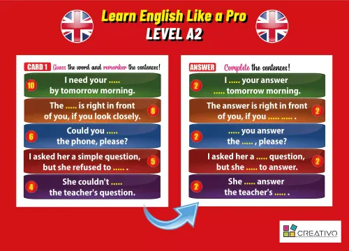 Learn English Like a Pro - Inteligentne fiszki + gra (poziom A2) na Arena.pl