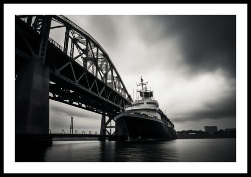 Plakat 60x40cm Statek przy Moście na Arena.pl