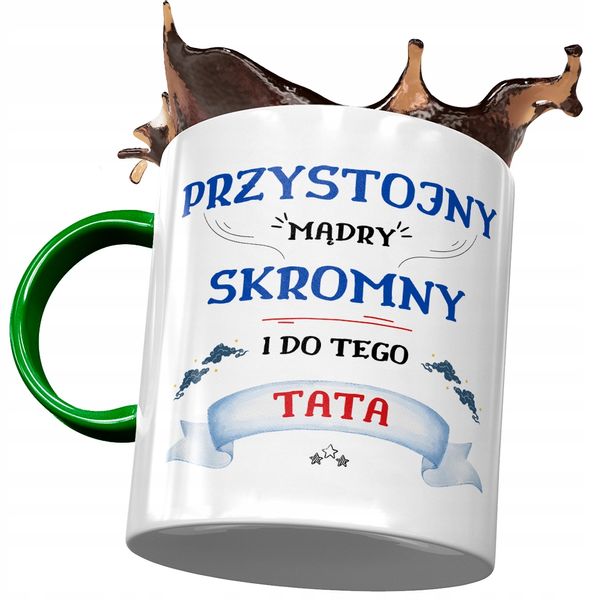 Kubek Zielony Dla Taty Ojca Na Dzień Taty Prezent Z Nadrukiem Ze Zdjęciem zdjęcie 1