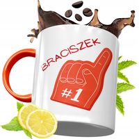 Kubek Pomarańczowy Dla Brata Braciszka Na Prezent Z Nadrukiem Ze Zdjęciem