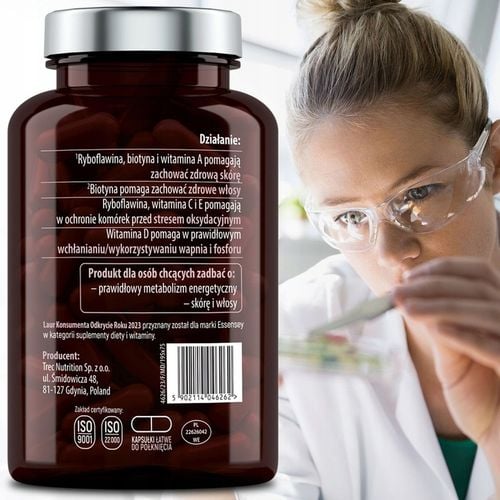 WITAMINY DLA KOBIET + KOLAGEN + BIOTYNA NA SKÓRĘ WŁOSY METABOLIZM 90 KAPS na Arena.pl