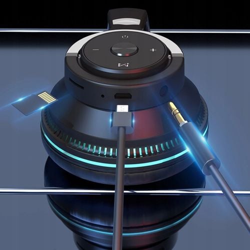 SŁUCHAWKI BEZPRZEWODOWE H2 BLUETOOTH MP3 NAUSZNE MIKROFON RGB DLA na Arena.pl