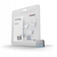 Blokada portów USB LINDY10 szt Port Locks (no Key) Blue