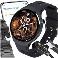 SMARTWATCH ZEGAREK WATCH MĘSKI MENU POLSKIE ROZMOWY SMART CZARNY SPORT