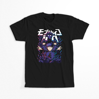 Koszulka Czarna - Mob Psycho 100 - WYBIERZ KOLOR KOSZULKI I FASON Damska XL