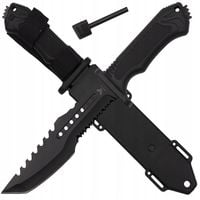 POTĘŻNY NÓŻ TAKTYCZNY SURVIVALOWY FINKA + KRZESIWO