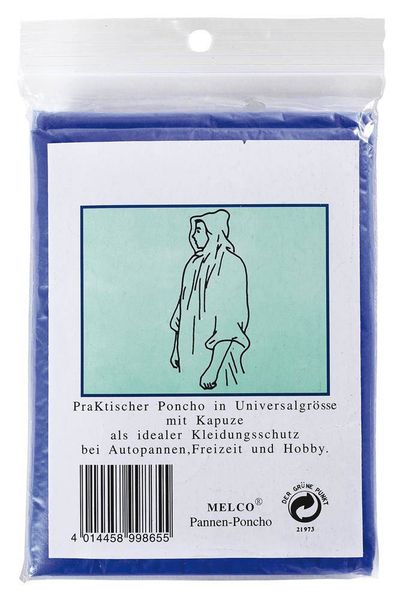 Poncho AUTUMN, niebieski zdjęcie 1
