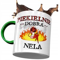 Kubek Zielony Dla Neli Żony Koleżanki Prezent Z Nadrukiem Ze Zdjęciem