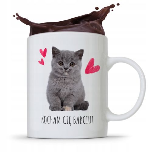 Kubek Dla Babci Na Imieniny Kocham Cię Babciu Z Nadrukiem Ze Zdjęciem na Arena.pl