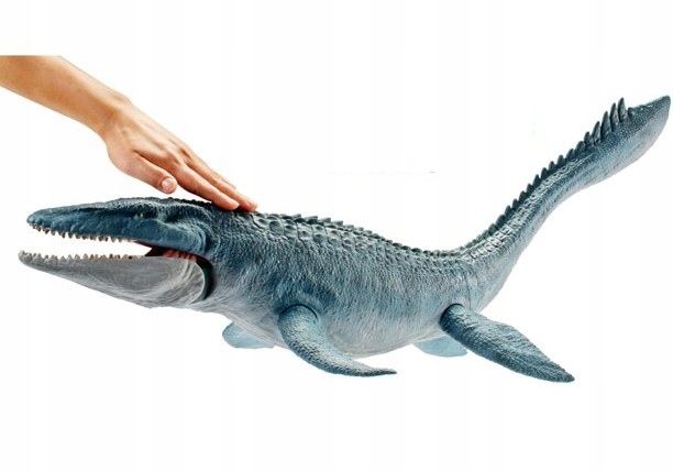 JURASSIC WORLD DINOZAUR MOSASAURUS 71cm HNJ56 zdjęcie 10
