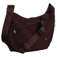 bordowa torebka damska z poliestru zamykana suwakiem - peterson