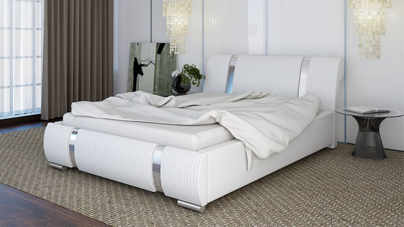 DUŻE ŁÓŻKO 180x200 TAPICEROWANE Z POJEMNIKIEM ŁÓŻKO SYPIALNIANE zdjęcie 7