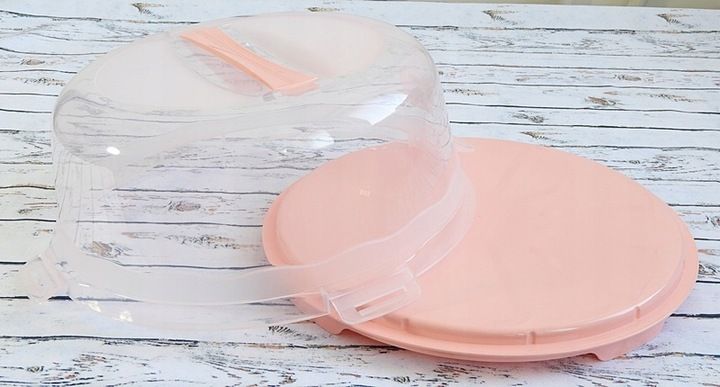 TACA PATERA POJEMNIK DO TORTU CIASTA PUDEŁKO NA WYPIEKI ŻYWNOŚĆ Z POKRYWĄ zdjęcie 3