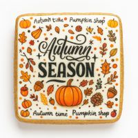 CIASTKO LUKROWANE  AUTUMN  SEASON ROZ.S KWADRAT JESIEŃ RĘCZNIE ROBIONE