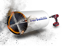 Zestaw Turboklik - do czyszczenia komina od dołu wiertarką 6m