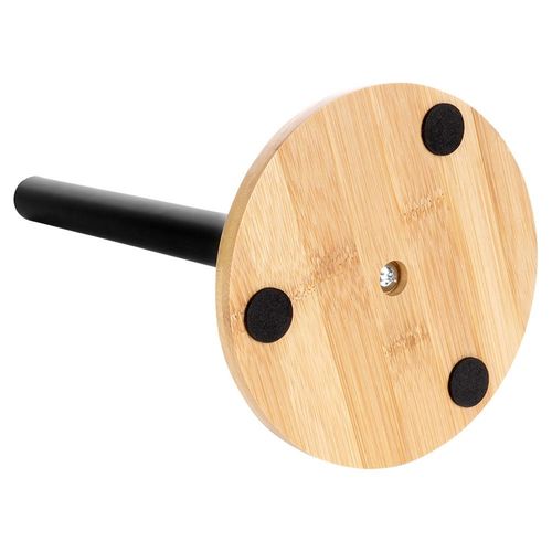 Stojak Kuchenny Czarny Metalowy Bambusowy na Ręcznik Papierowy Ręczniki na Arena.pl