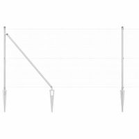 Ogrodzenie z słupkami Srebrny 1.4 x 10 m Stal