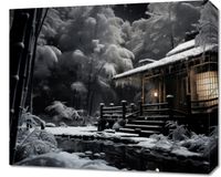 Obraz 60x50cm Tradycyjna Japońska Chatka