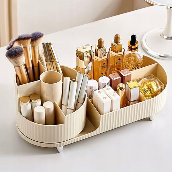 Organizer obrotowy biurowy i kosmetyczny kuferek elegancki pojemnik zdjęcie 9