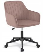 Krzesło biurowe MARIA3 velvet pasy różowe fotel obrotowy do gabinetu