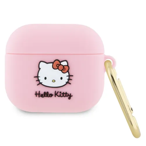 Etui Hello Kitty Silicone 3D Kitty Head na AirPods 3 - różowe na Arena.pl