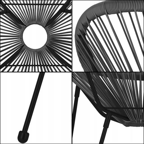 FOTEL OGRODOWY NA BALKON TARAS KRZESŁO OGRODOWE RATTAN ACAPULCO NOWOCZESNE na Arena.pl