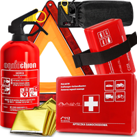 Apteczka Gaśnica 1kg Trójkąt Folia NRC Uchwyt Rzep Na Gaśnicę Apteczkę