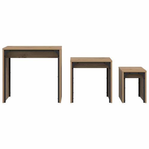 Stolik Kawowy Nesting 3 pcs dąb artisan 60 x 35 x 56 cm na Arena.pl