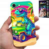 ETUI DO IPHONE 16e - DINOZAUR W CIĘŻARÓWCE WZORY DLA DZIECI