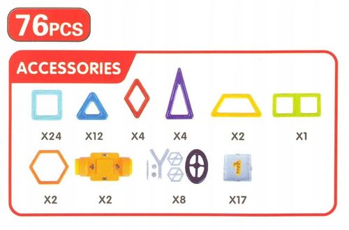 KLOCKI MAGNETYCZNE NOWE 76EL. na Arena.pl