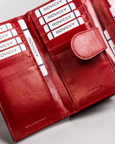 elegancki portfel z pikowanej skóry naturalnej — rovicky na Arena.pl
