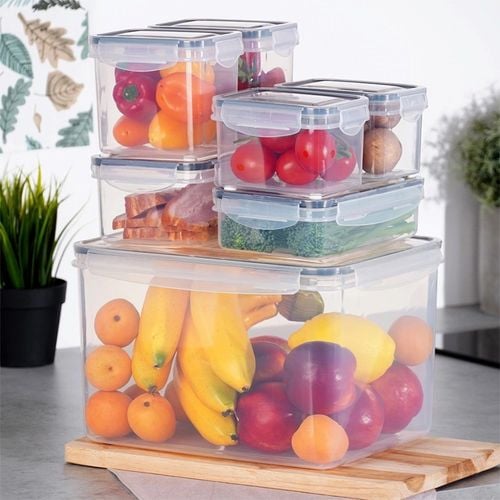 zestaw 7 pojemników na żywność z pokrywami i uszczelkami 259635 na Arena.pl