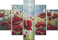 105CM 150CM ZEGAR 5 ELEM MAKI ŚWIETLE KSIĘŻYCA DRUK OBRAZ