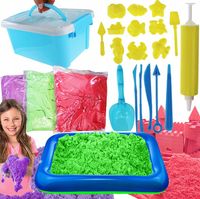 PIASEK KINETYCZNY ZESTAW PIASKOWNICA BASEN DMUCHANY FOREMKI PLASTYCZNY 3KG