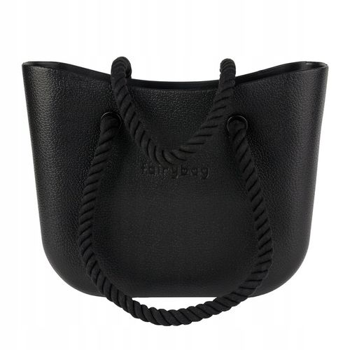 TOREBKA DAMSKA TORBA NA RAMIĘ GUMOWA JELLYBAG 2 ZESTAWY RĄCZEK CZARNA na Arena.pl