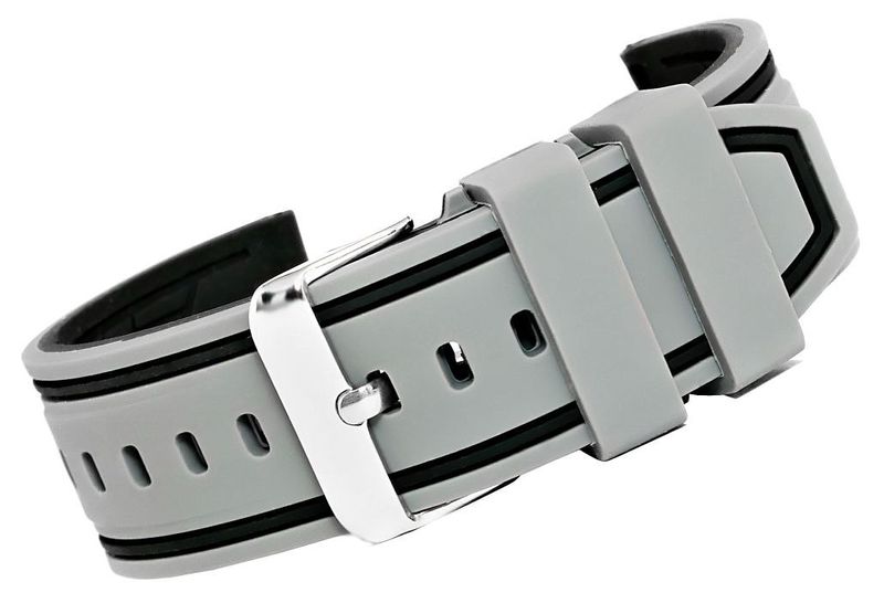 Pasek silikonowy SZARO-CZARNY U14-22-6 zdjęcie 2