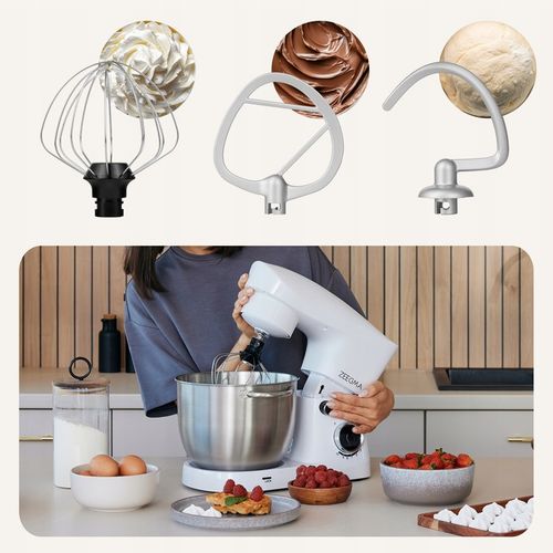 BIAŁY ROBOT PLANETARNY KUCHENNY 15W1 WIELOFUNKCYJNY 5,2L BIAŁY 10 TRYBÓW na Arena.pl