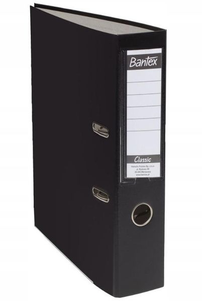 segregator classic a4 / 75 mm czarny - bantex zdjęcie 2