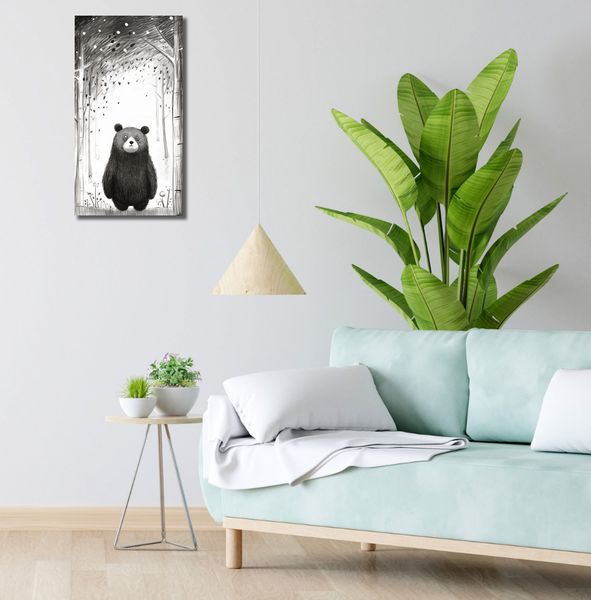 Obraz 30x60cm Ciekawski Miś zdjęcie 2